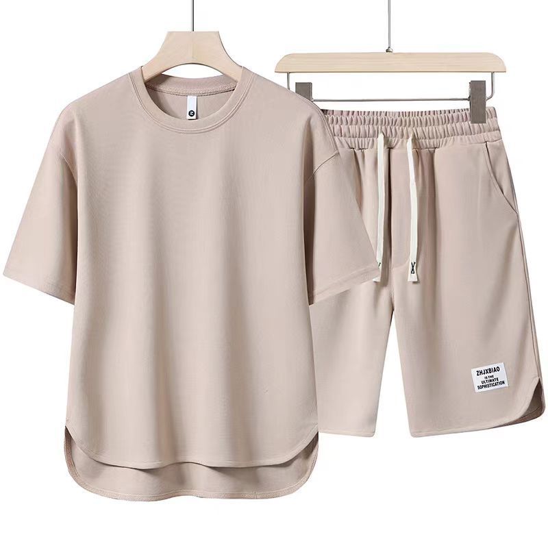 Summer Short Sleeve Suit Men's Round Neck T-shirt