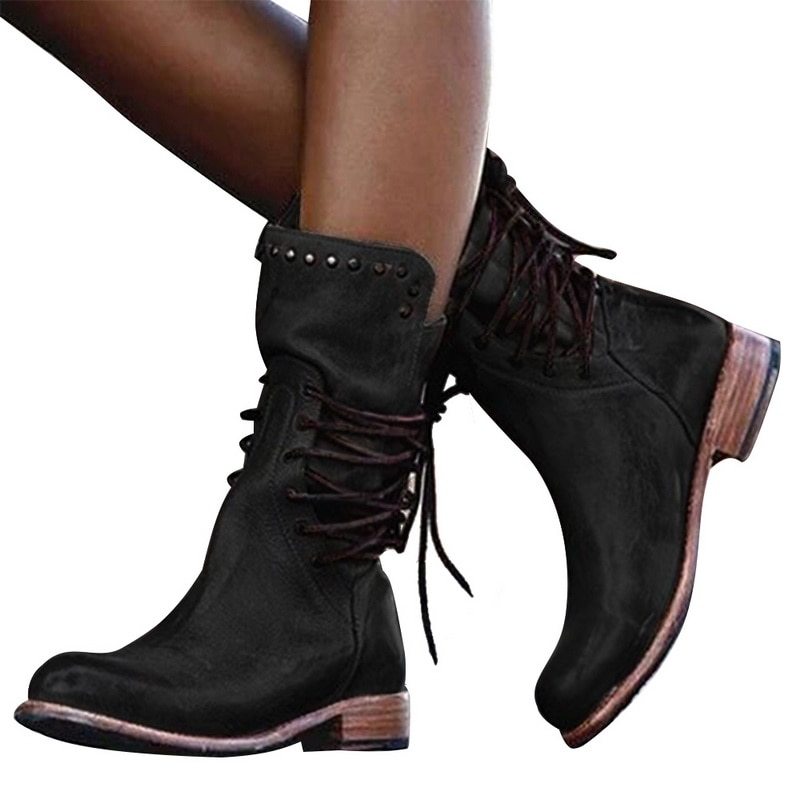 Back Strap Women's Knight Boots Stand-Alone Hot-Selling Large Size Thick Heel