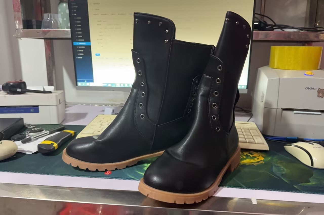Back Strap Women's Knight Boots Stand-Alone Hot-Selling Large Size Thick Heel