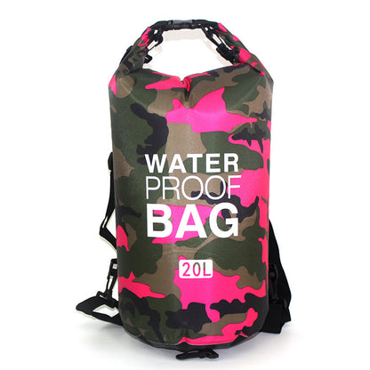 Outdoor Waterproof Bag Camouflage Polyester Double Shoulder Waterproof Bag Portable Beach Backpack