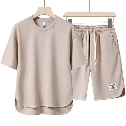 Summer Short Sleeve Suit Men's Round Neck T-shirt