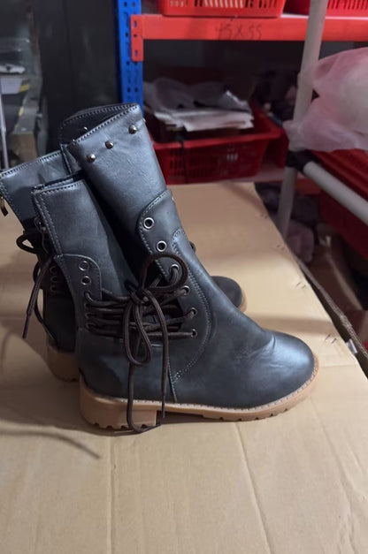 Back Strap Women's Knight Boots Stand-Alone Hot-Selling Large Size Thick Heel