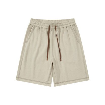 Knitted Cropped Sweatpants Handsome Vertical Casual Shorts