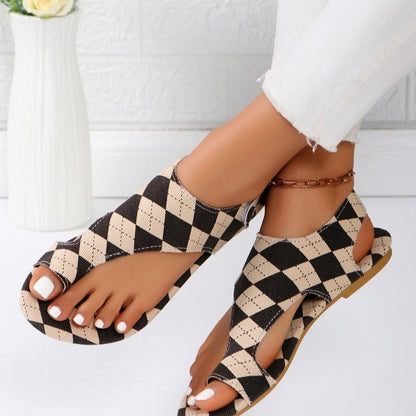 Women's Fashion Velcro Hollow Peep Toe Shoes