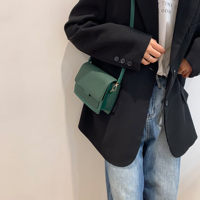 Popular Solid Color Single Shoulder Korean Style Small Square Bag