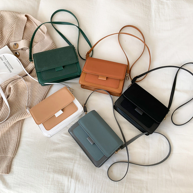 Popular Solid Color Single Shoulder Korean Style Small Square Bag