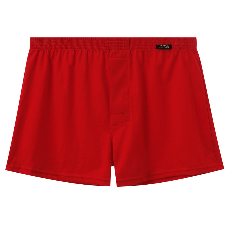 Mid-waist Three-point Loose Plus Size Cotton Boxer Men's Underwear