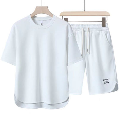 Summer Short Sleeve Suit Men's Round Neck T-shirt