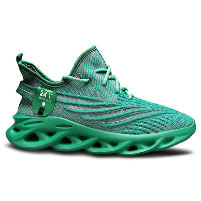 Flyknit Breathable Casual Sneaker Men's Mesh Surface Platform Running Shoes